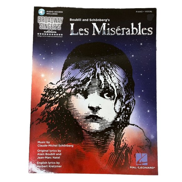 Other - Les Miserables Broadway Singer's Edition Vocal Piano Book and Audio Hal Leonard